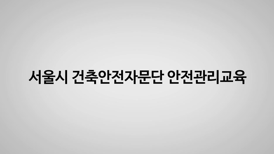 서울시 건축안전자문단 안전관리 프로그램 사진 1